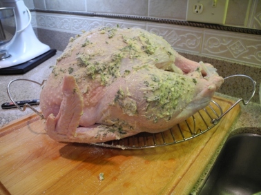 turkey with herb butter